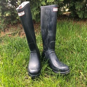 Hunter Knee high Rain boots- Rolling Stones